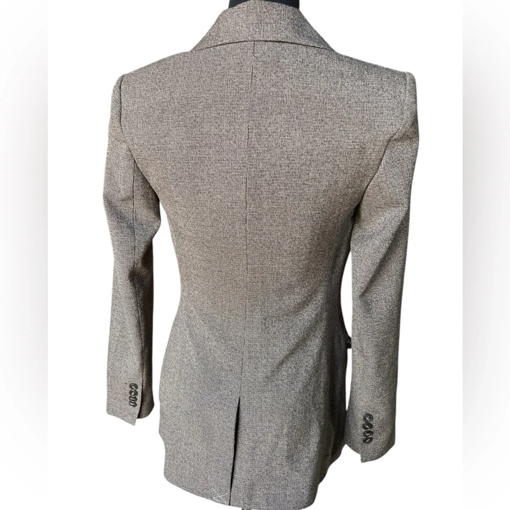Express Women's Charcoal Brown Tan Blazer - Picture 2 of 7